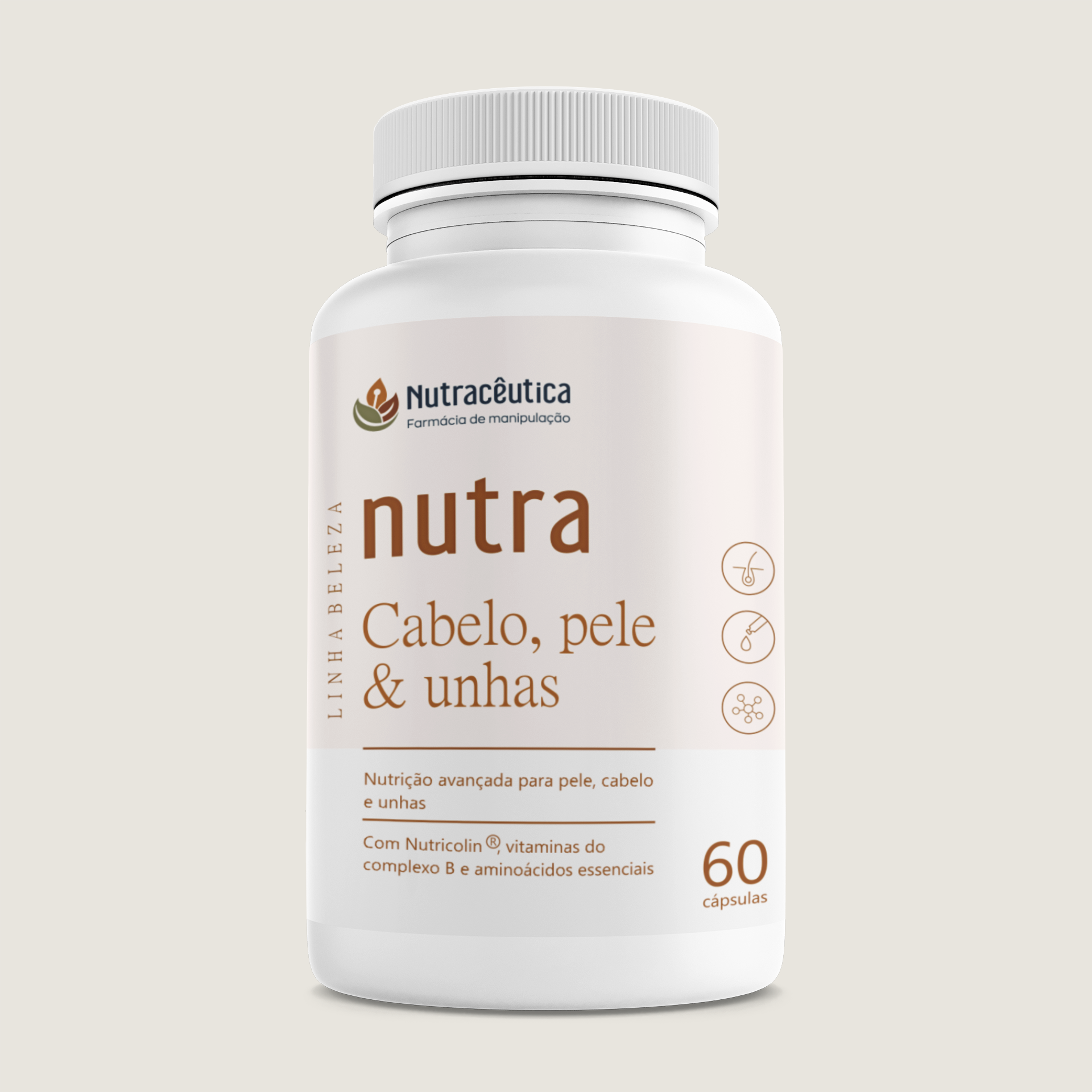 NUTRA CABELO, PELE E UNHAS | Queda de cabelo, unhas fracas e pele sem viço com Nutricolin®, ácido hialurônico, vitaminas complexo B