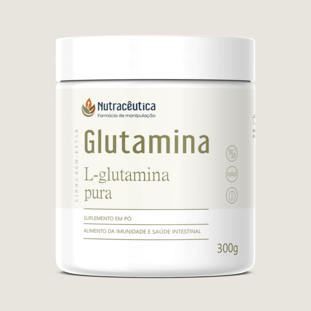Glutamina Pura 300g | Saúde intestinal e imunidade