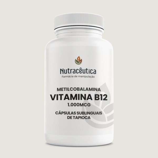 Vitamina B12 (metilcobalamina) 1.000mcg | Cápsulas sublinguais de tapioca