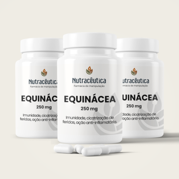 Kit 3 Equinácea (Echinacea purpurea) 250mg 60 cápsulas | Imunidade, Cicatrização de Feridas, Anti-inflamatório