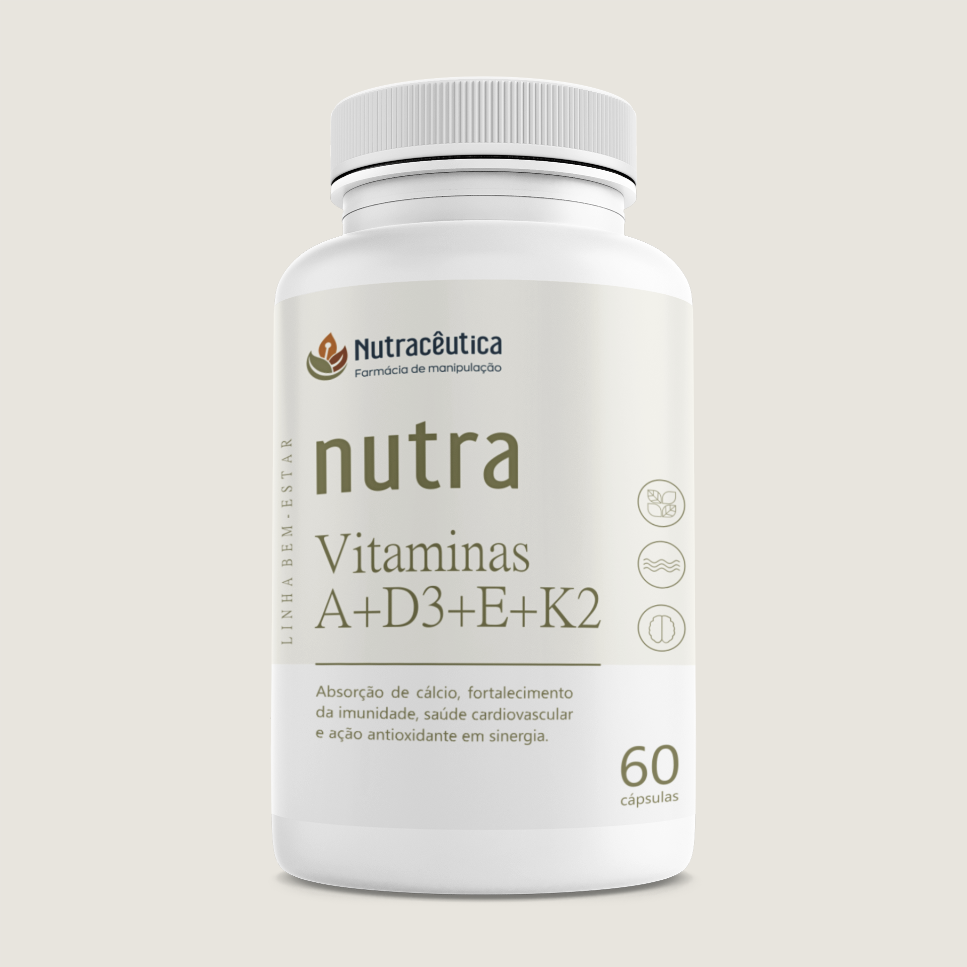 NUTRA VITAMINAS - A D E K | com excipiente lipofílico TCM em pó
