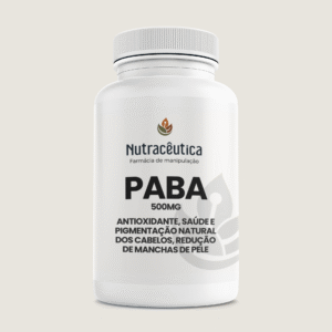 PABA 500mg (Ácido Paraminobenzoico) – Suporte antioxidante, saúde capilar e proteção celular