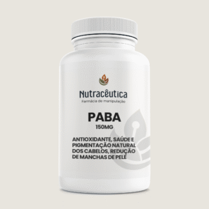 PABA 150mg (Ácido Paraminobenzoico) – Suporte antioxidante, saúde capilar e proteção celular
