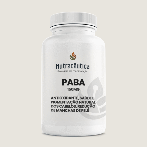PABA 150mg (Ácido Paraminobenzoico) | Suporte Antioxidante, Saúde Capilar e Proteção Celular