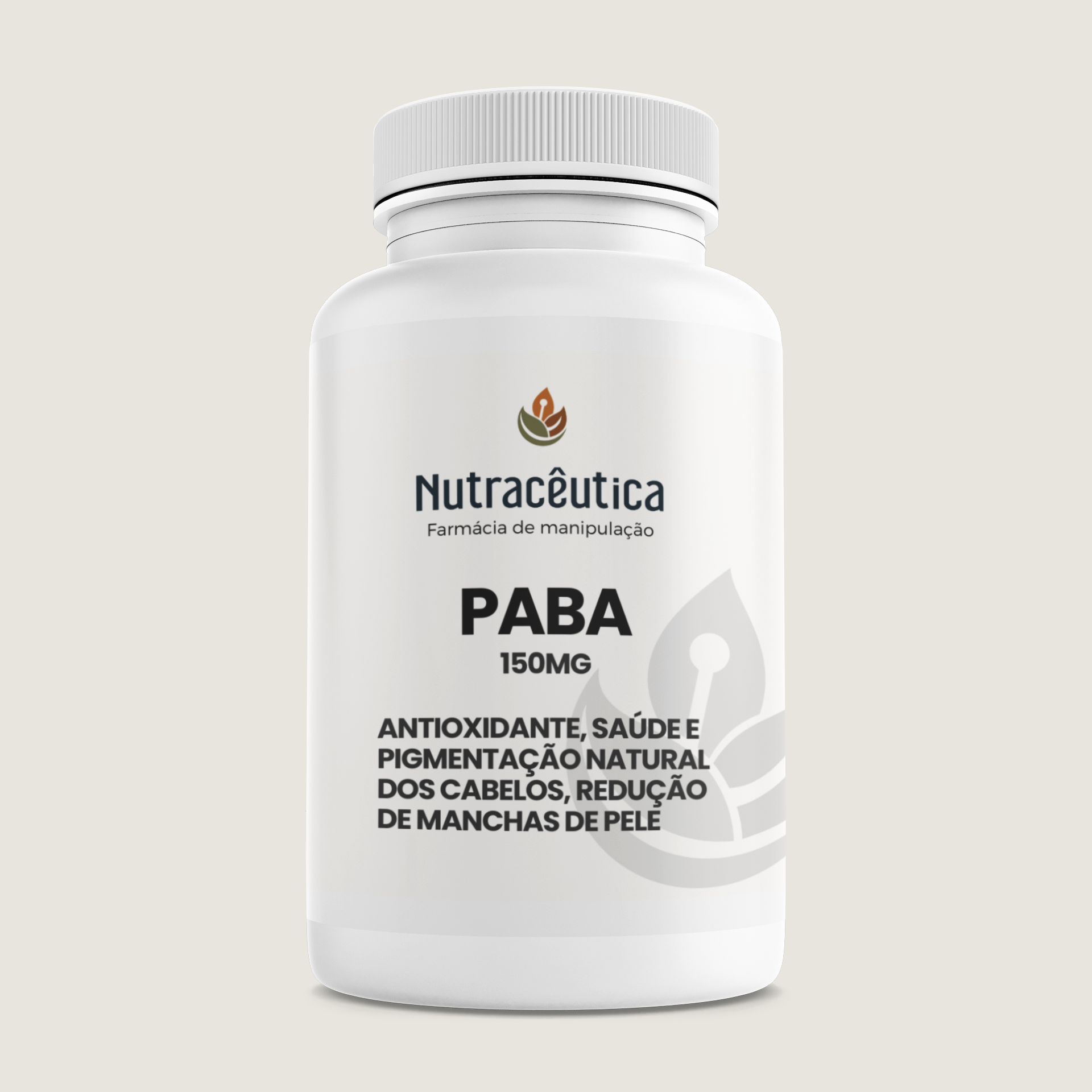 PABA 150mg (Ácido Paraminobenzoico) – Suporte antioxidante, saúde capilar e proteção celular