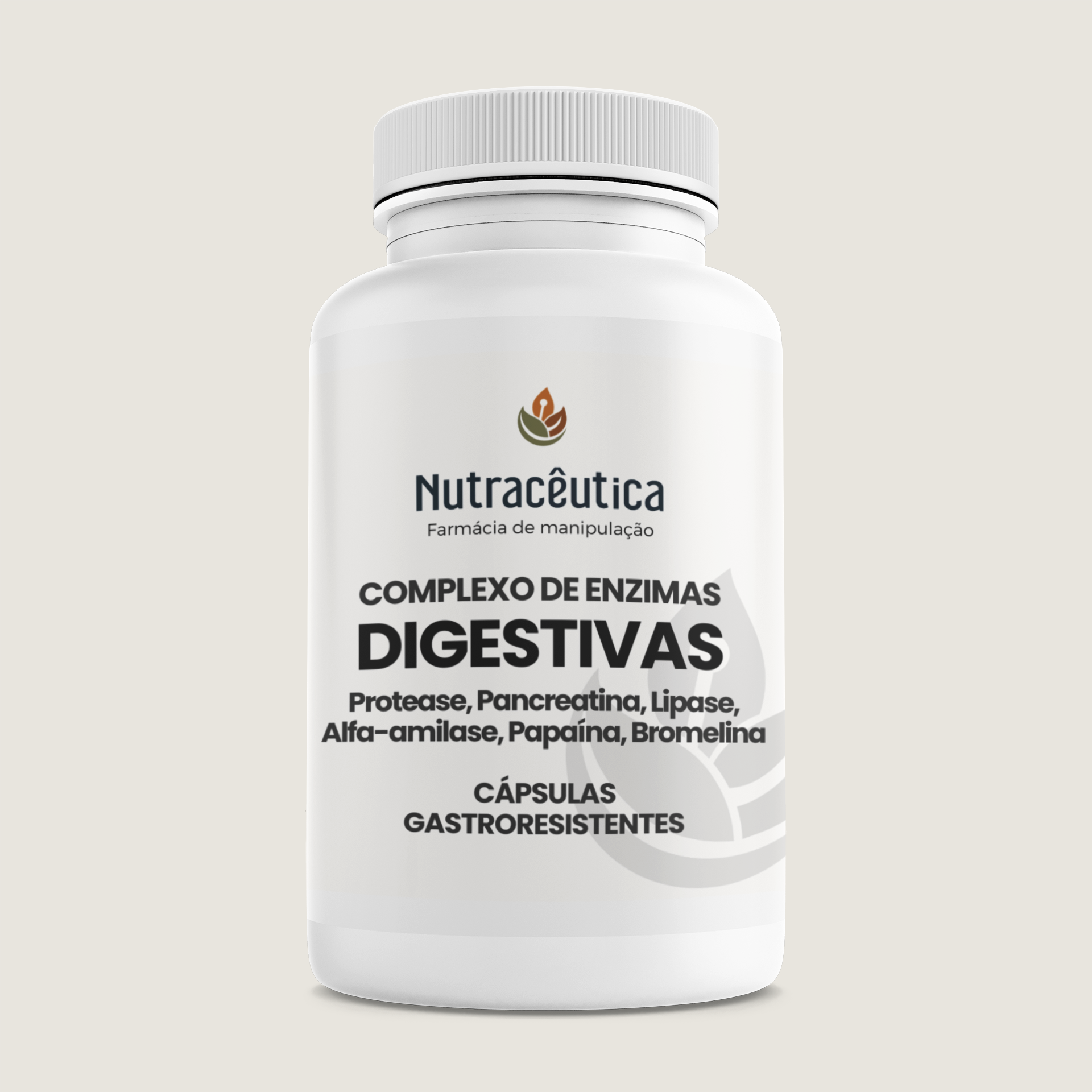 Complexo de Enzimas Digestivas Cápsulas Gastroresistentes – Protease, Lipase, Pancreatina, Papaína, Bromelina e Amilase | Digestão