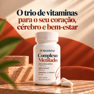 Complexo Metilação B12 + B9 + B6 – Homocisteína, Saúde Cardiovascular e Sistema Nervoso | 60 Cápsulas